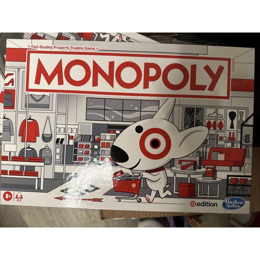 Monopoly Target Edition Board Game Hasbro Gaming Bullseye Dog Factory Sealed
